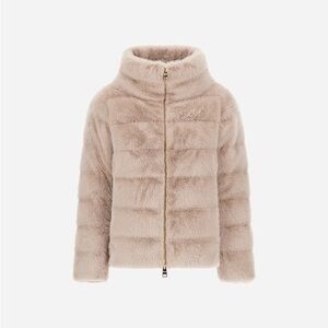 Herno Cappa Beige Fur Jacket